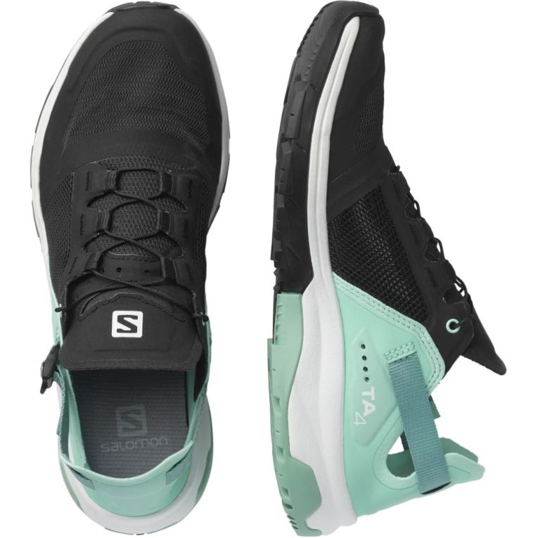 Tenis Senderismo Salomon Tech Amphib 4 Mujer Negros Verdes | MX WOZG670